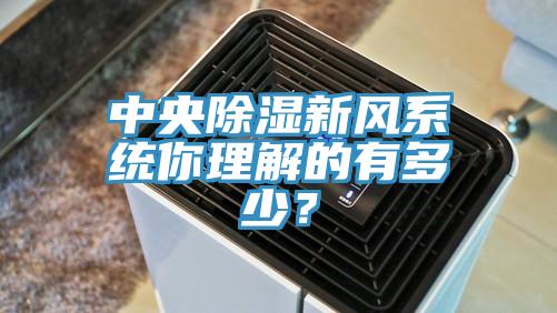 中央除濕新風系統你理解的有多少?
