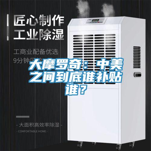 大摩羅奇：中美之間到底誰(shuí)補(bǔ)貼誰(shuí)？