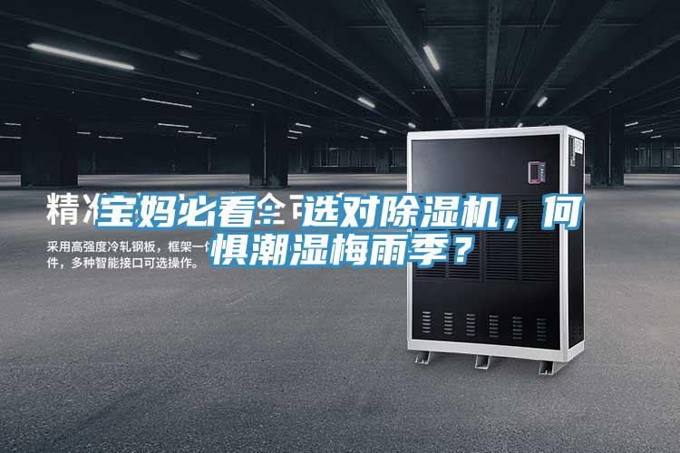 寶媽必看：選對除濕機，何懼潮濕梅雨季？