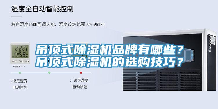 吊頂式除濕機品牌有哪些？吊頂式除濕機的選購技巧？