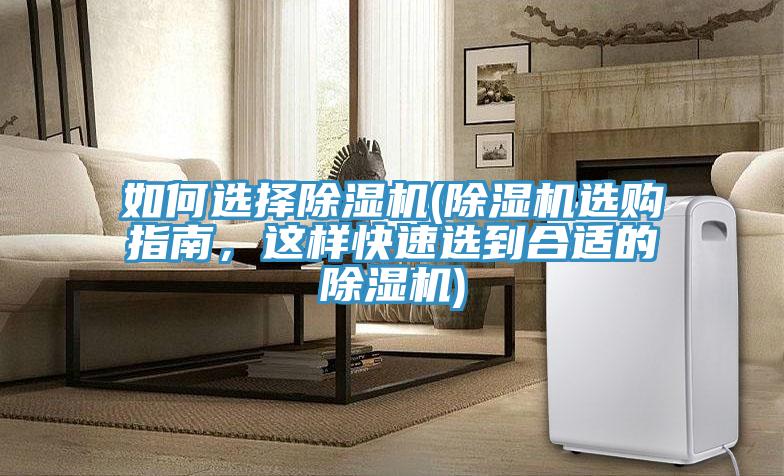 如何選擇除濕機(除濕機選購指南,這樣快速選到合適的除濕機)