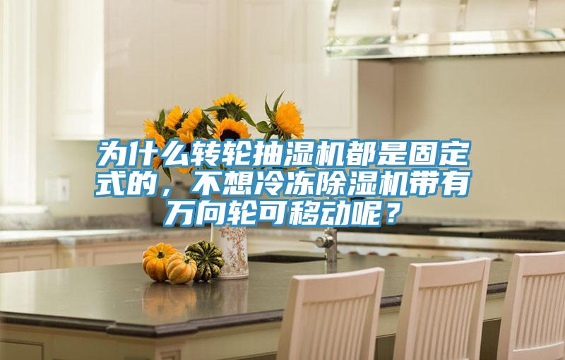 為什么轉(zhuǎn)輪抽濕機都是固定式的，不想冷凍除濕機帶有萬向輪可移動呢？