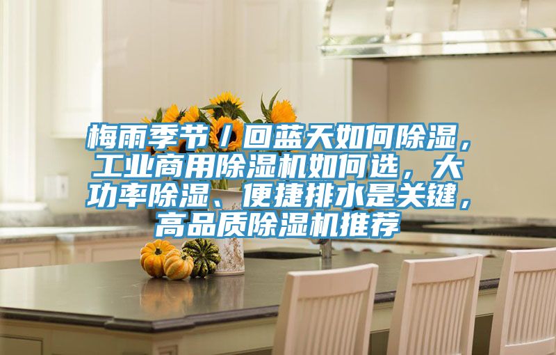 梅雨季節(jié)／回藍天如何除濕，工業(yè)商用除濕機如何選，大功率除濕、便捷排水是關鍵，高品質(zhì)除濕機推薦