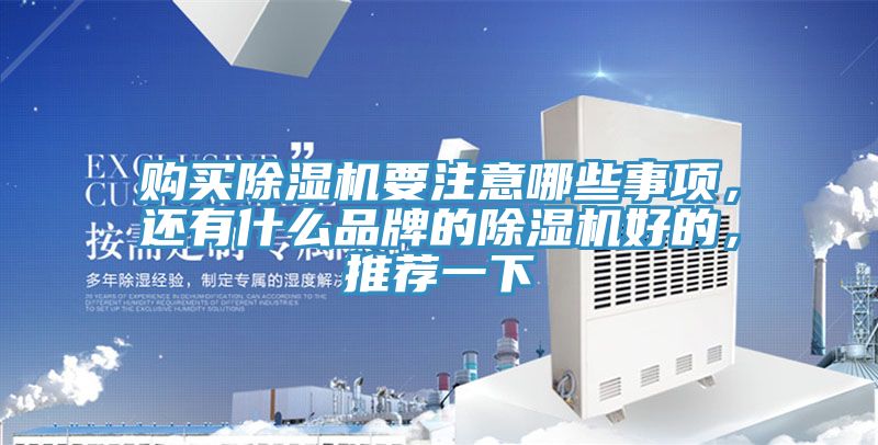 購買除濕機要注意哪些事項，還有什么品牌的除濕機好的，推薦一下