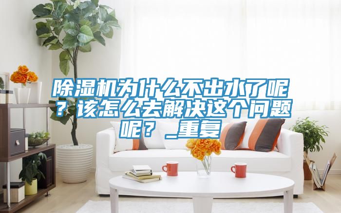 除濕機(jī)為什么不出水了呢?該怎么去解決這個問題呢?_重復(fù)